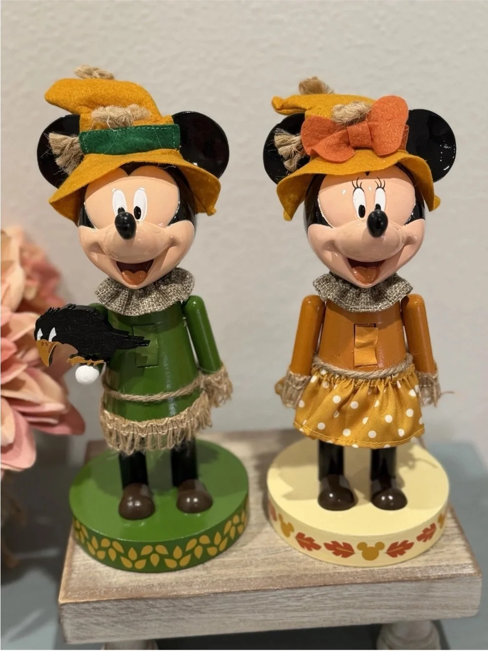 Disney Thanksgiving Fall Mickey and Minnie Scarecrow Nutcracker Bundle (2)